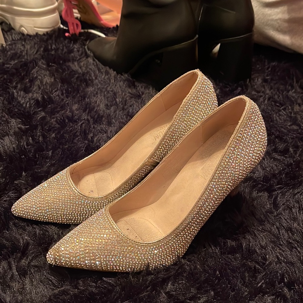 Blinged out stiletto heels